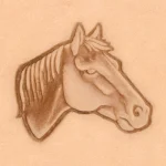 Pferdekopf, rechts, 3D Stempel