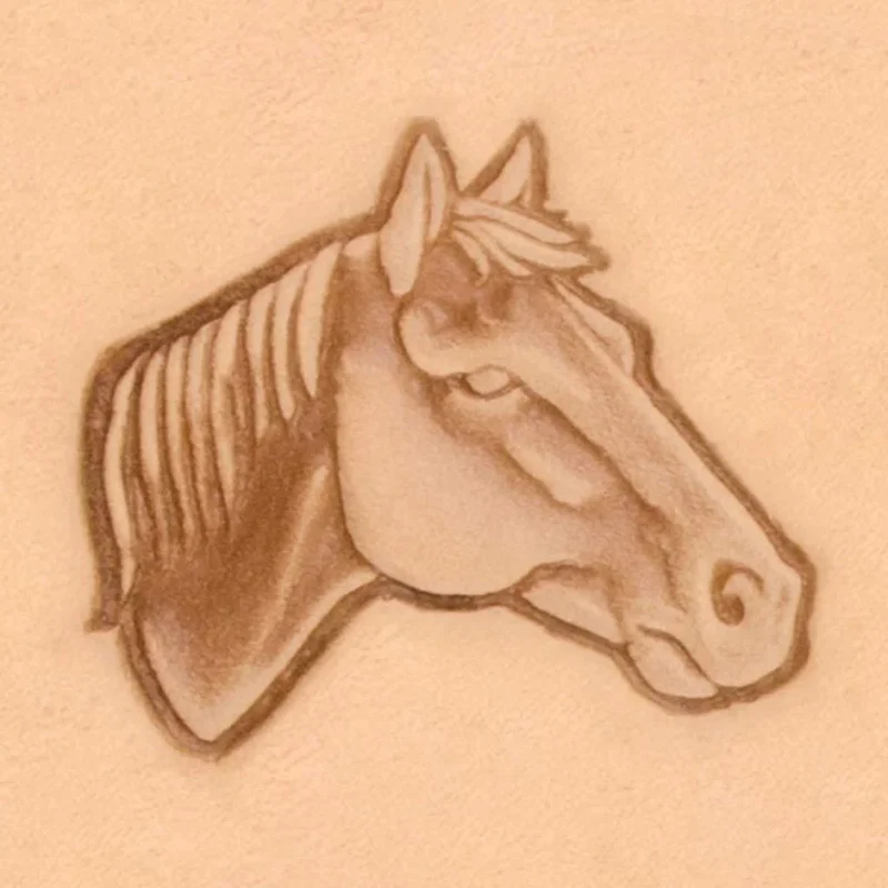 Pferdekopf, rechts, 3D Stempel