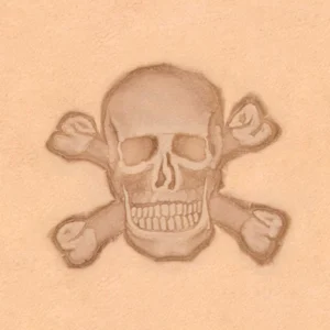 Schädel und Gebeine 3D Stempel