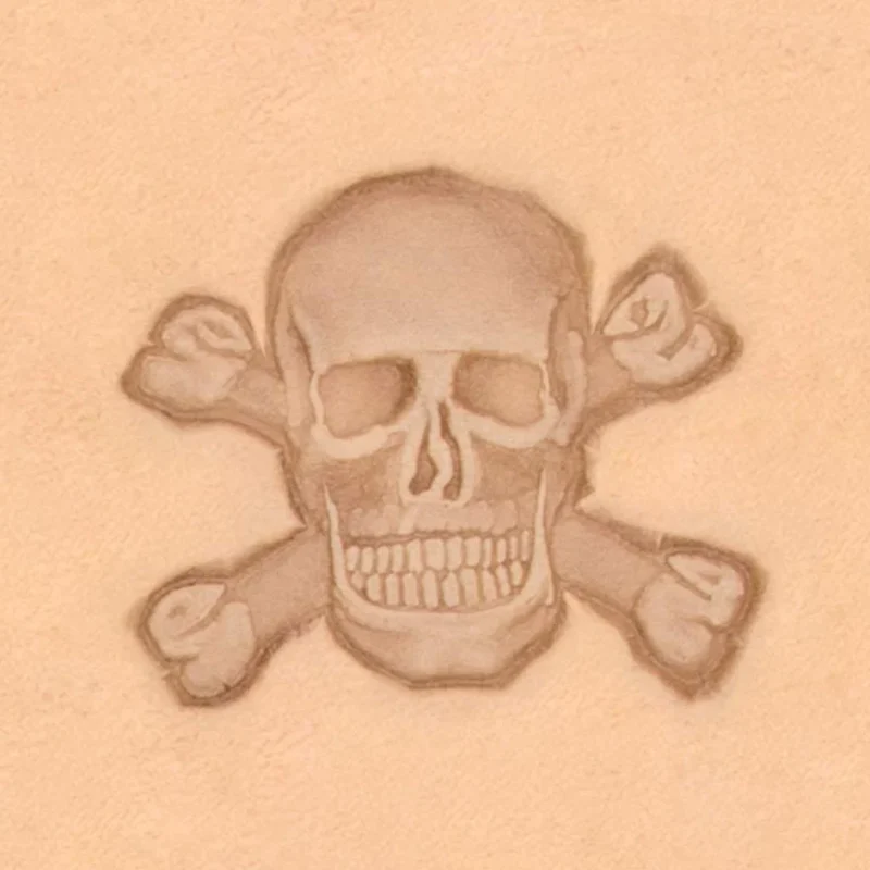 Schädel und Gebeine 3D Stempel