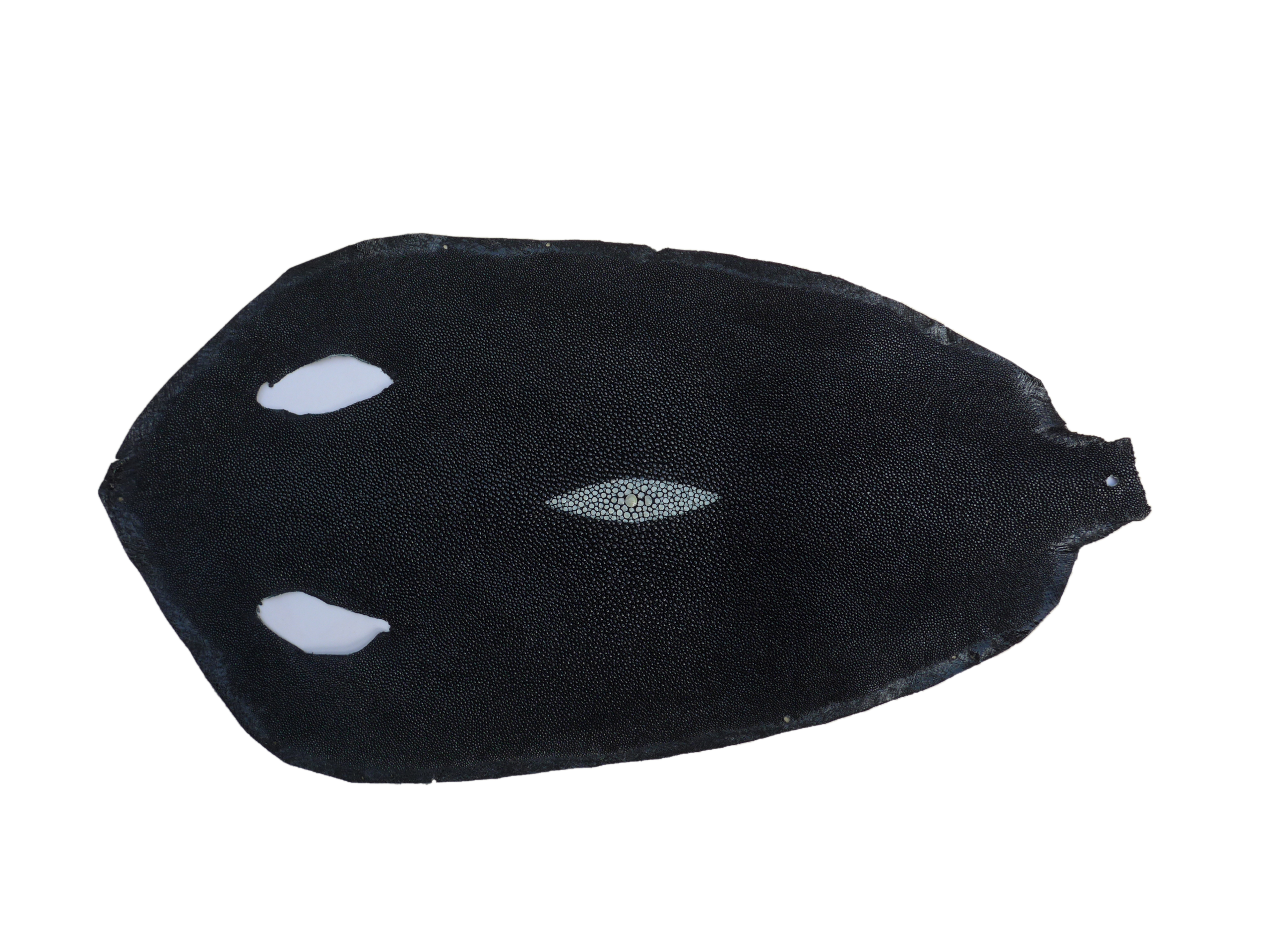 Perlrochenleder, eine Haut in schwarz