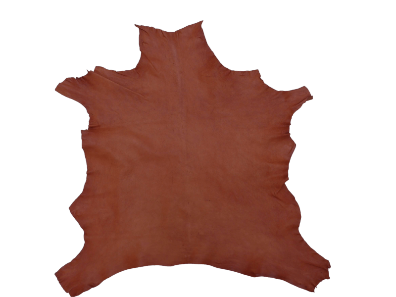 Ziegenleder, ganze Haut, rotbraun, vegetabil gegerbt, Sonderangebot